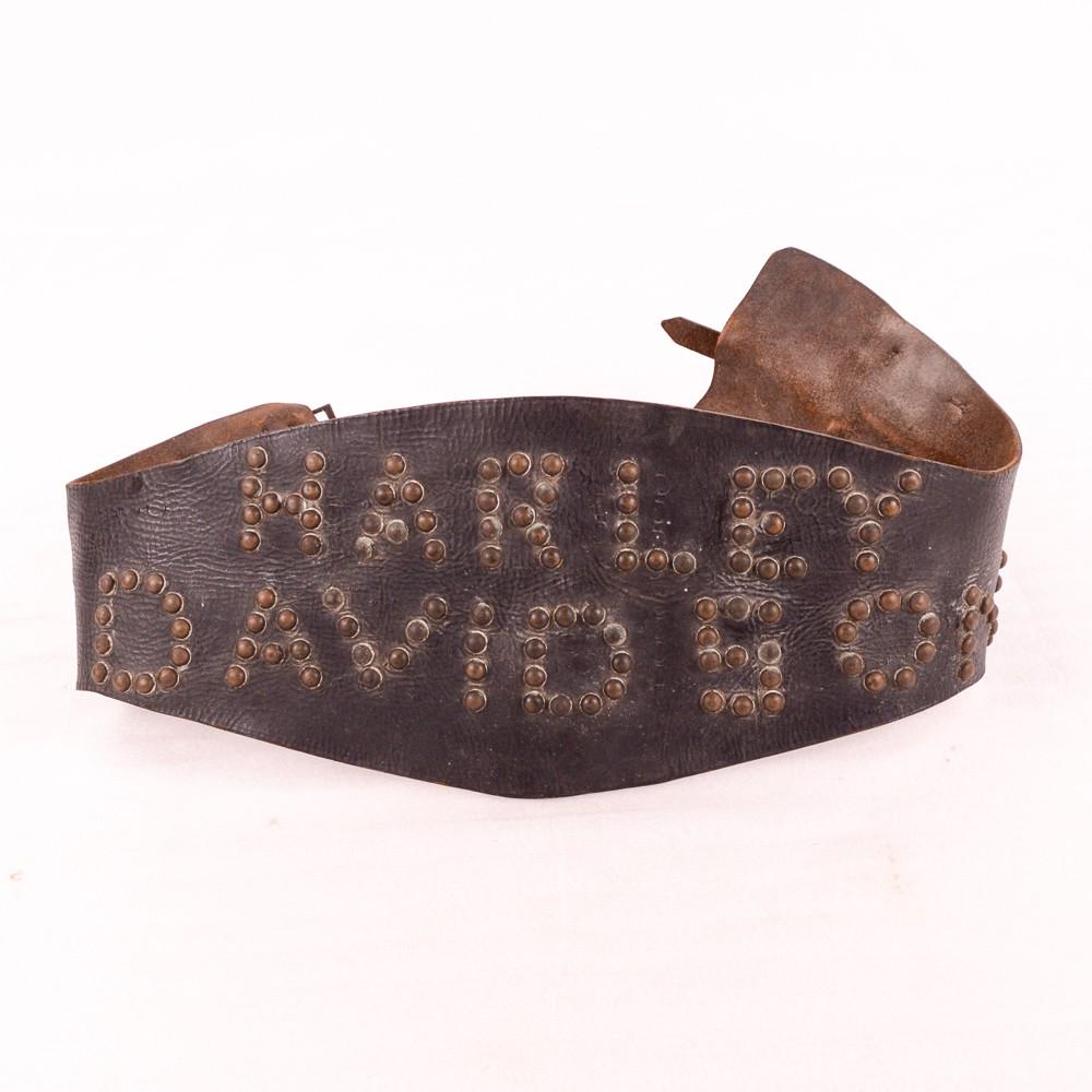 Studded Leather Harley Davidson Kidney Belt (1 of 5)
