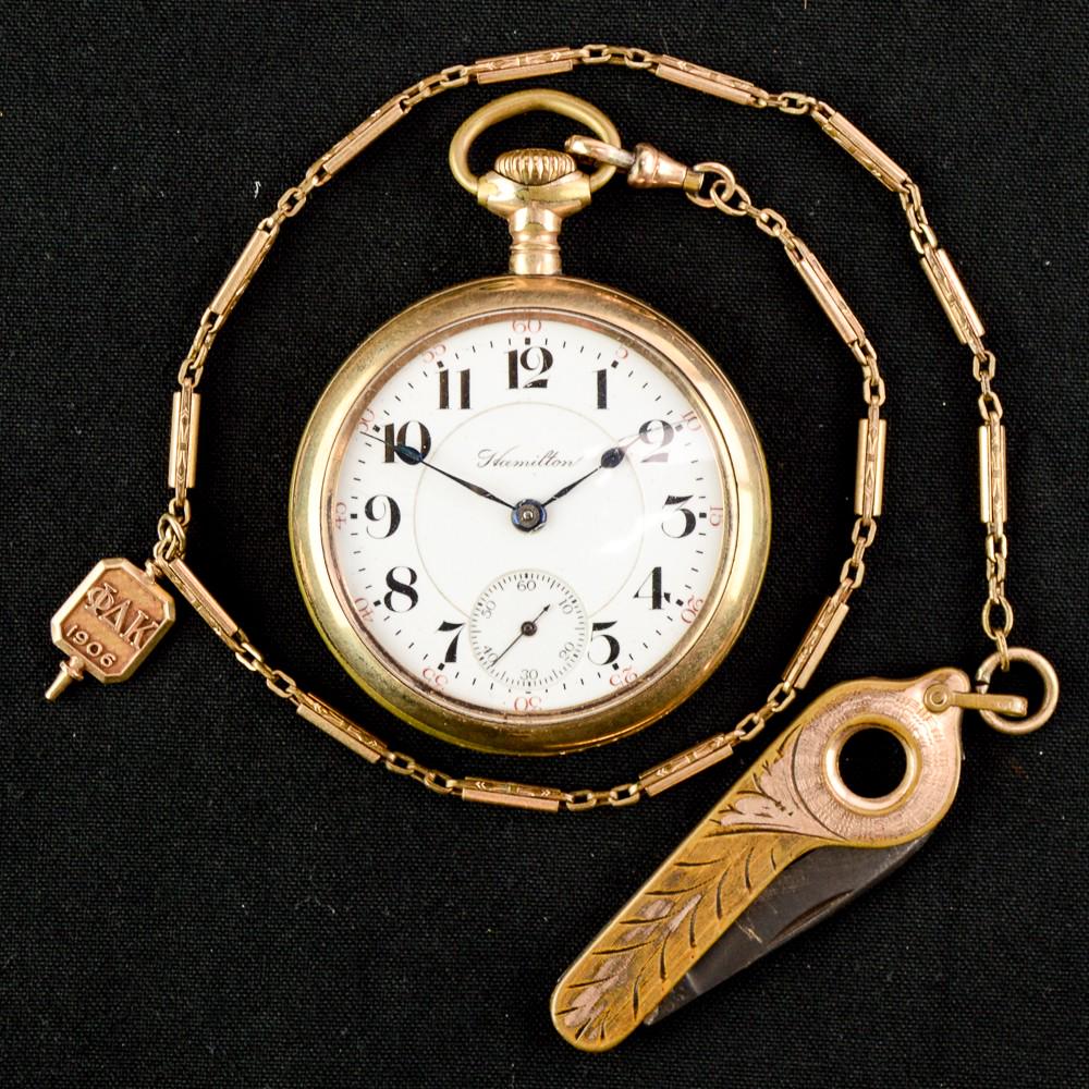 Hamilton Motor Barrel RR Pocket Watch