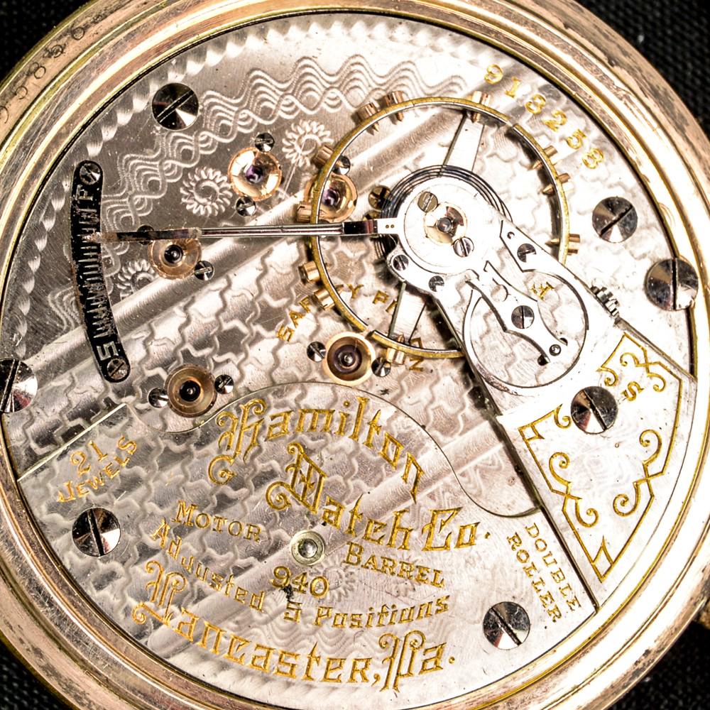 Hamilton Motor Barrel RR Pocket Watch