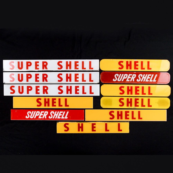 11 Shell Gas Pump & Equipment Glass Inserts