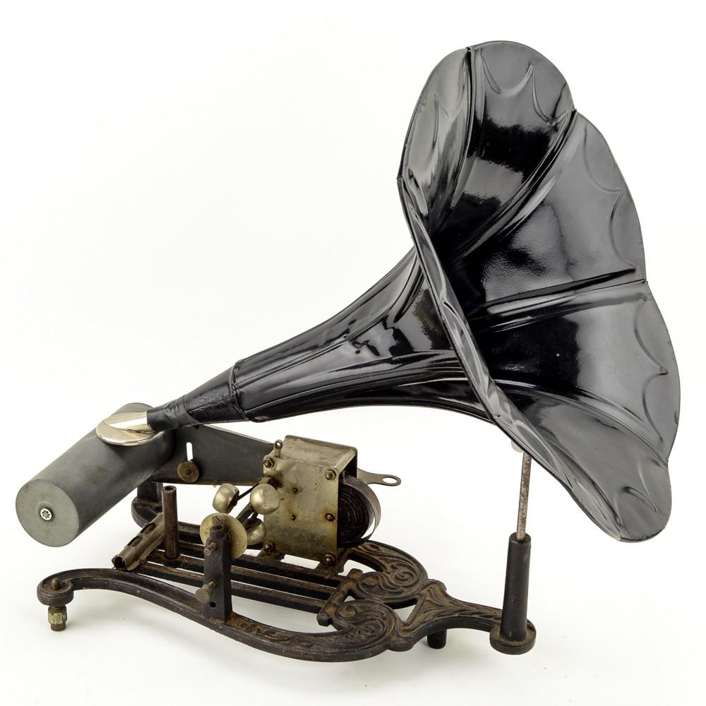 Puck Cylinder Phonograph Steel Lyre Harp Base (1 of 7)