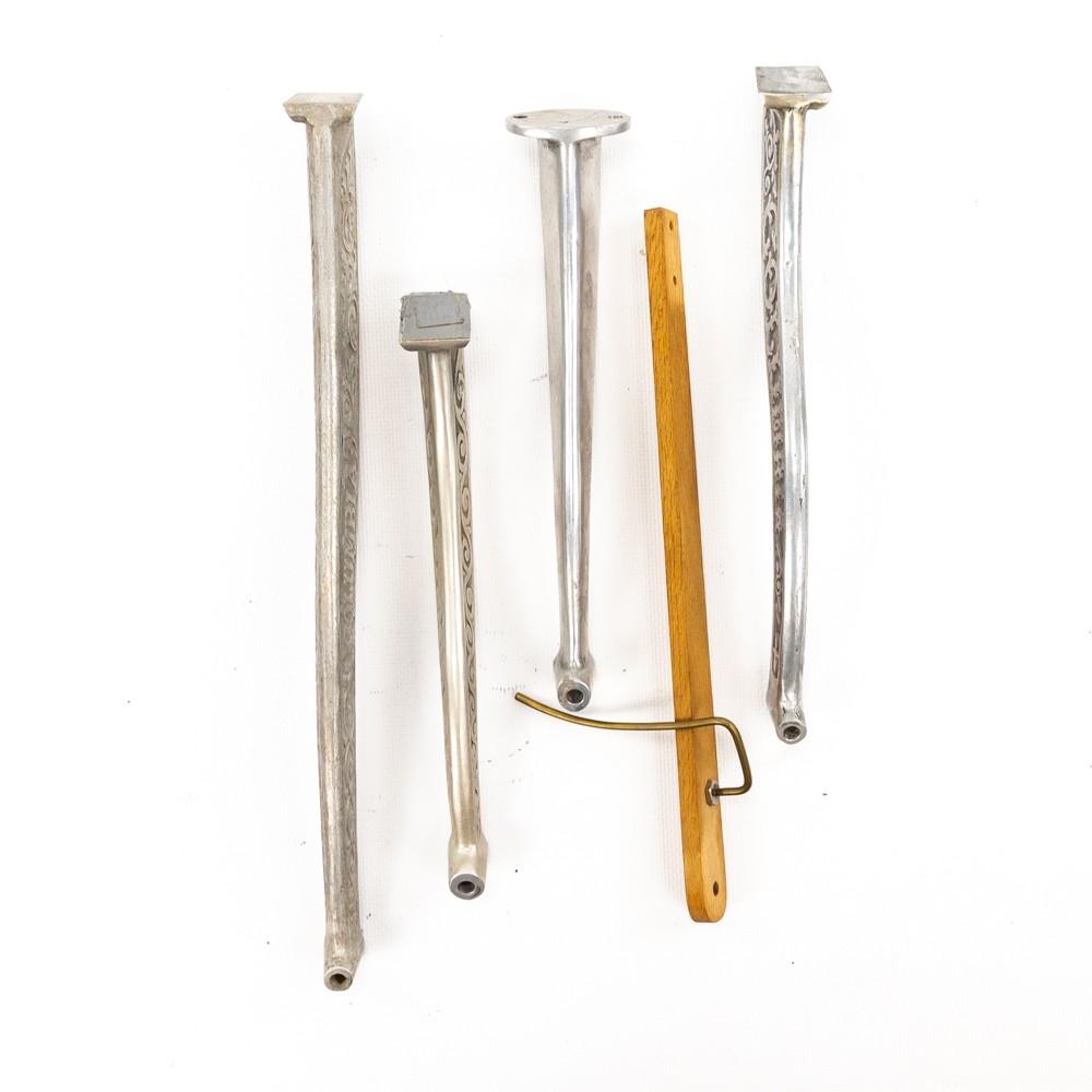 5 Repro Cast Aluminum and Wood Phonograph Arms (1 of 4)