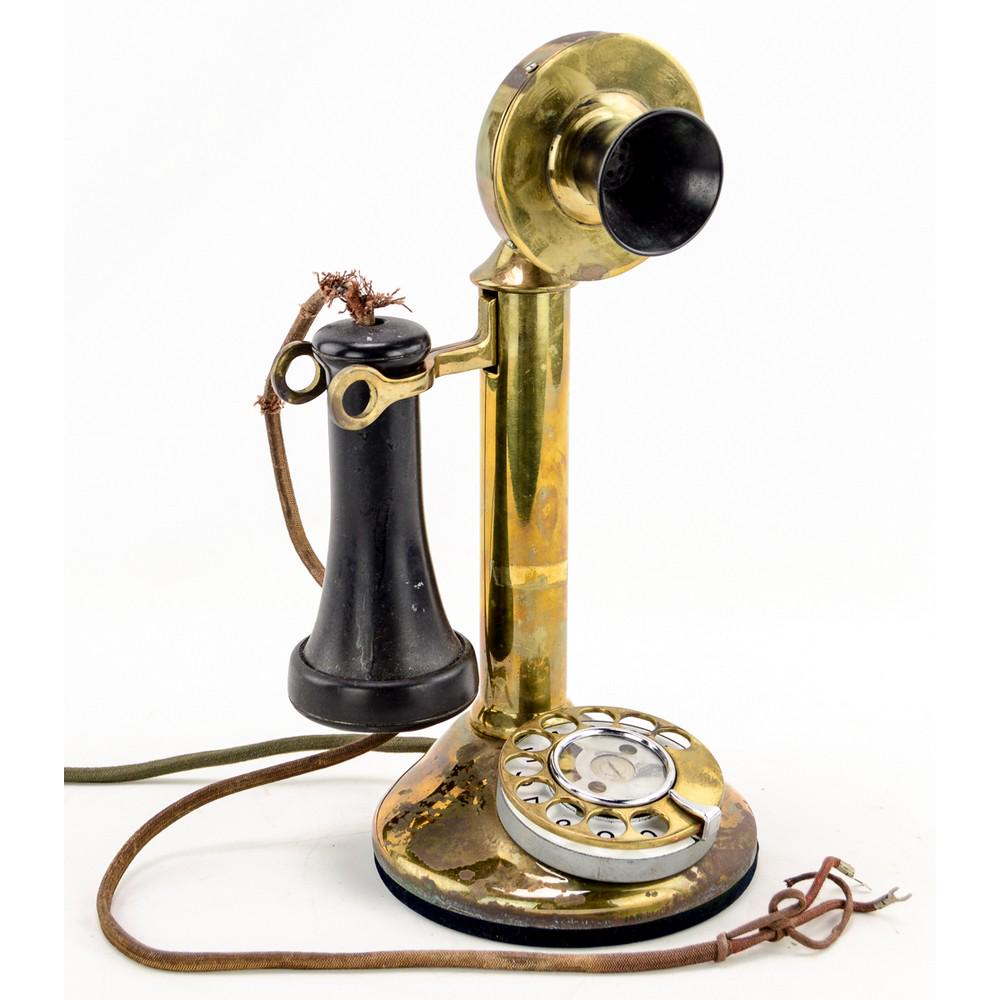 Antique Brass Candlestick Telephone Marked 51AL (1 of 6)