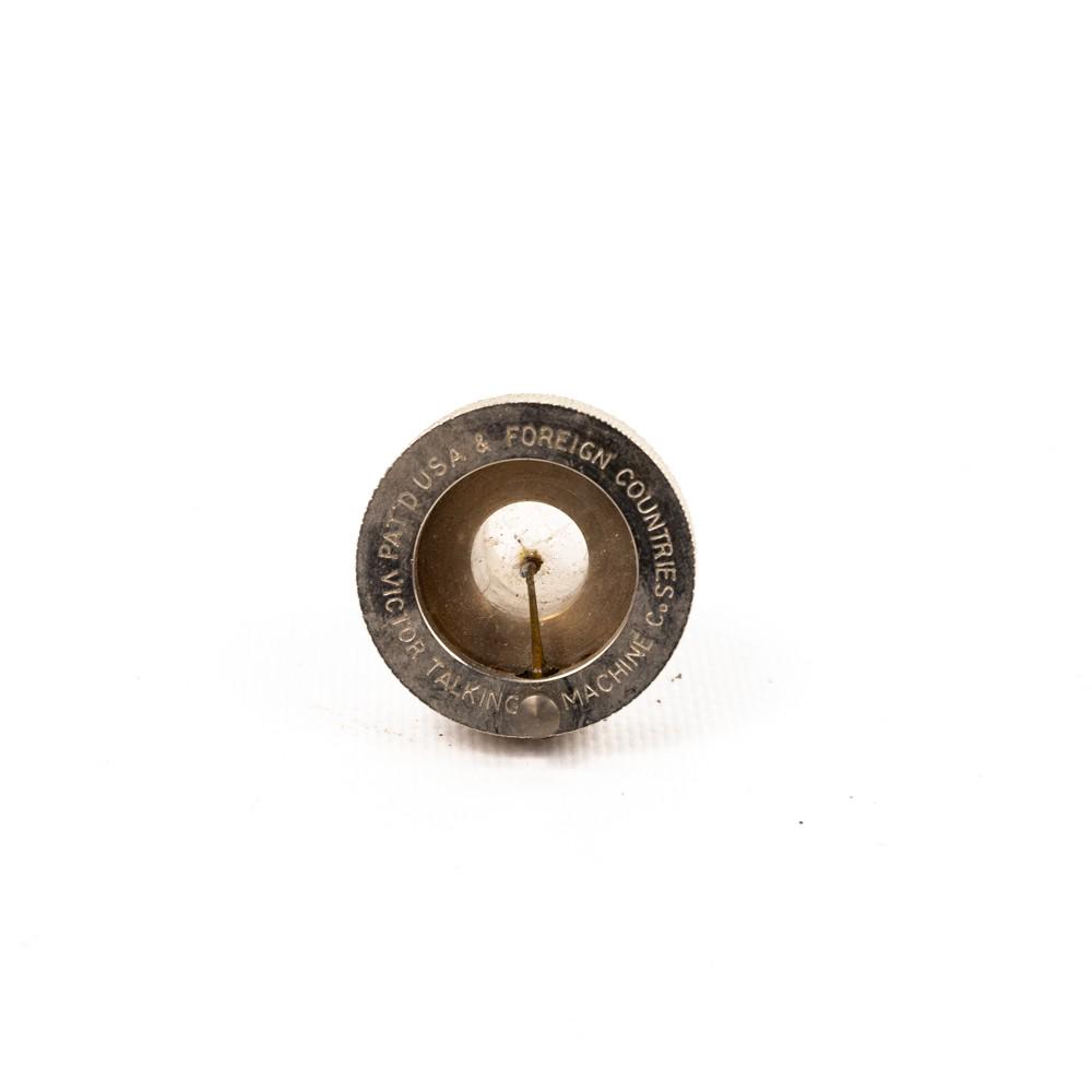 Reproduction Victor Long Throat Reproducer: This lot consists of one older, high quality reproduction Victor Long Throat Concert Reproducer. Nicely made, clear crisp markings. Bright nickel plating.
