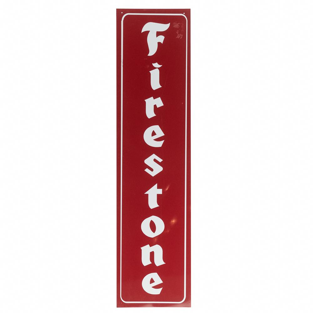 Contemporary "Firestone" Tire Tin Painted Sign (1 of 5)