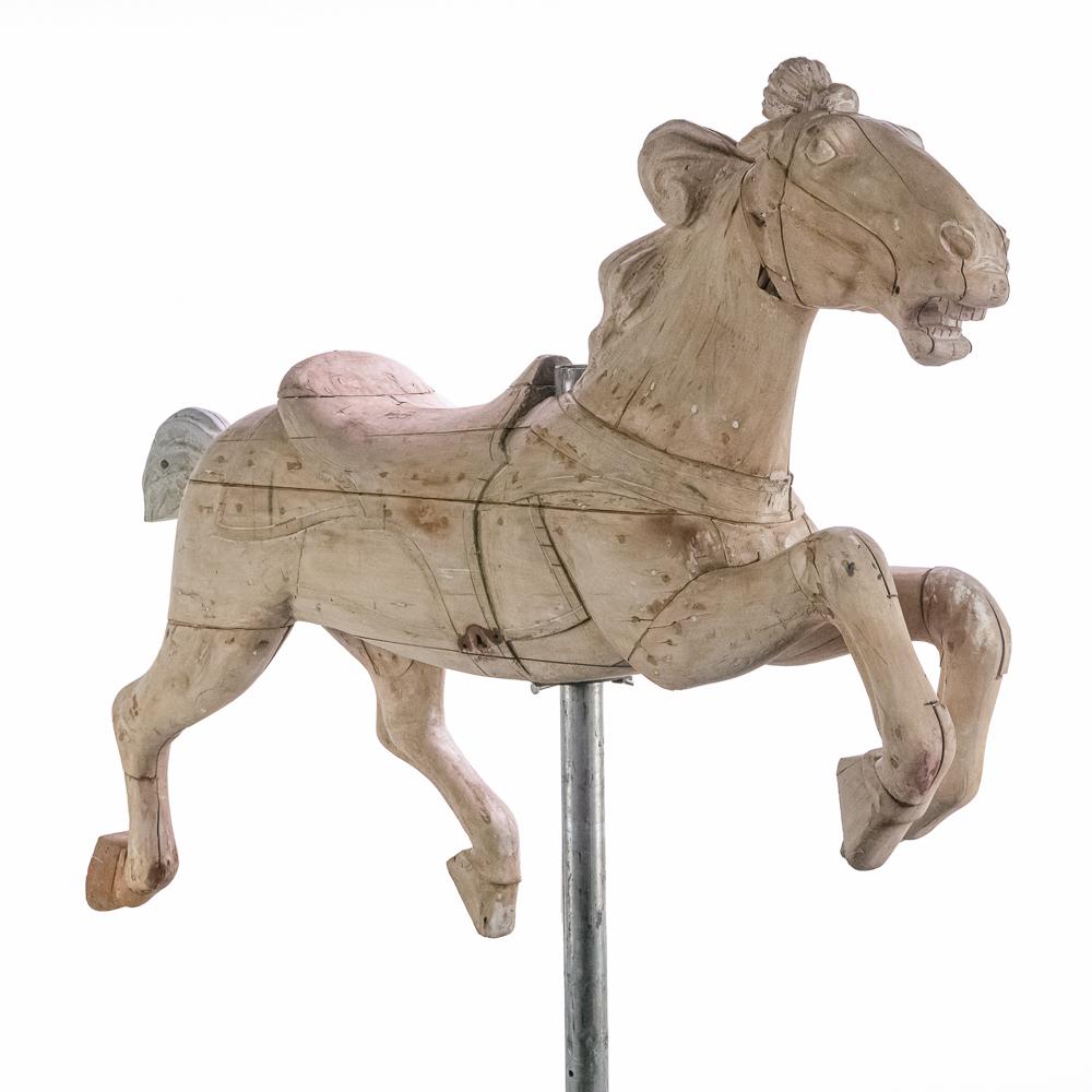 Antique Hand Carved Wooden Carousel Horse (1 of 10)