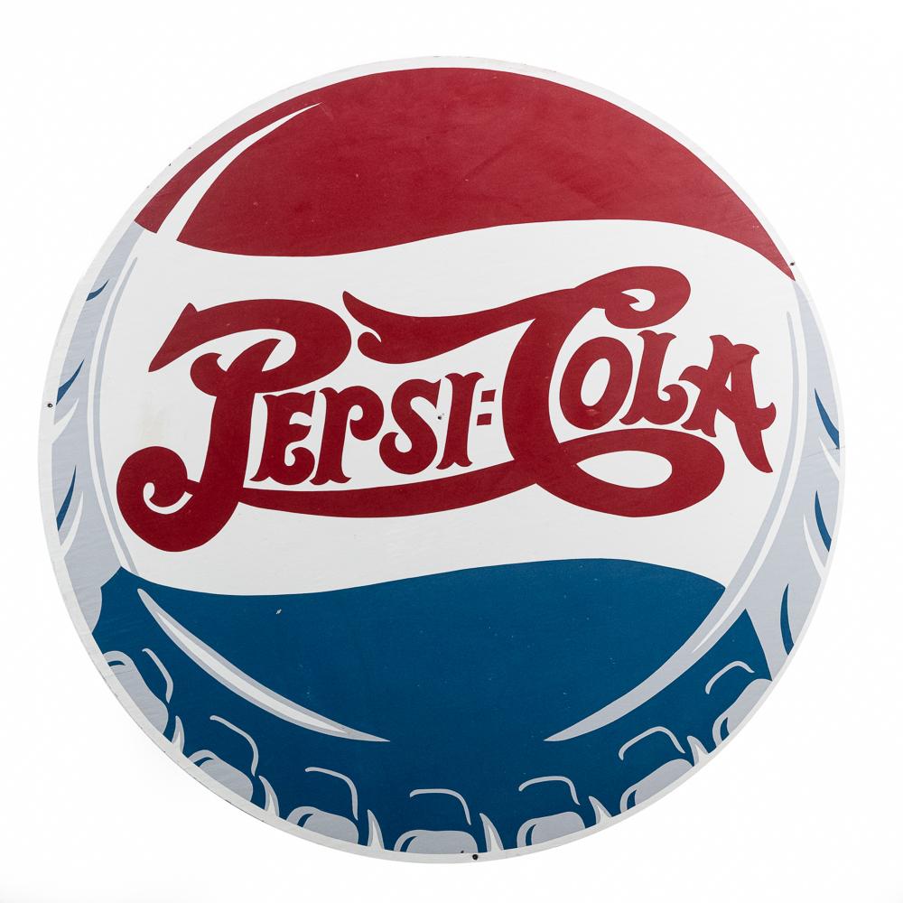 Contemporary Wood Pepsi Cola Bottle Cap Sign (1 of 6)