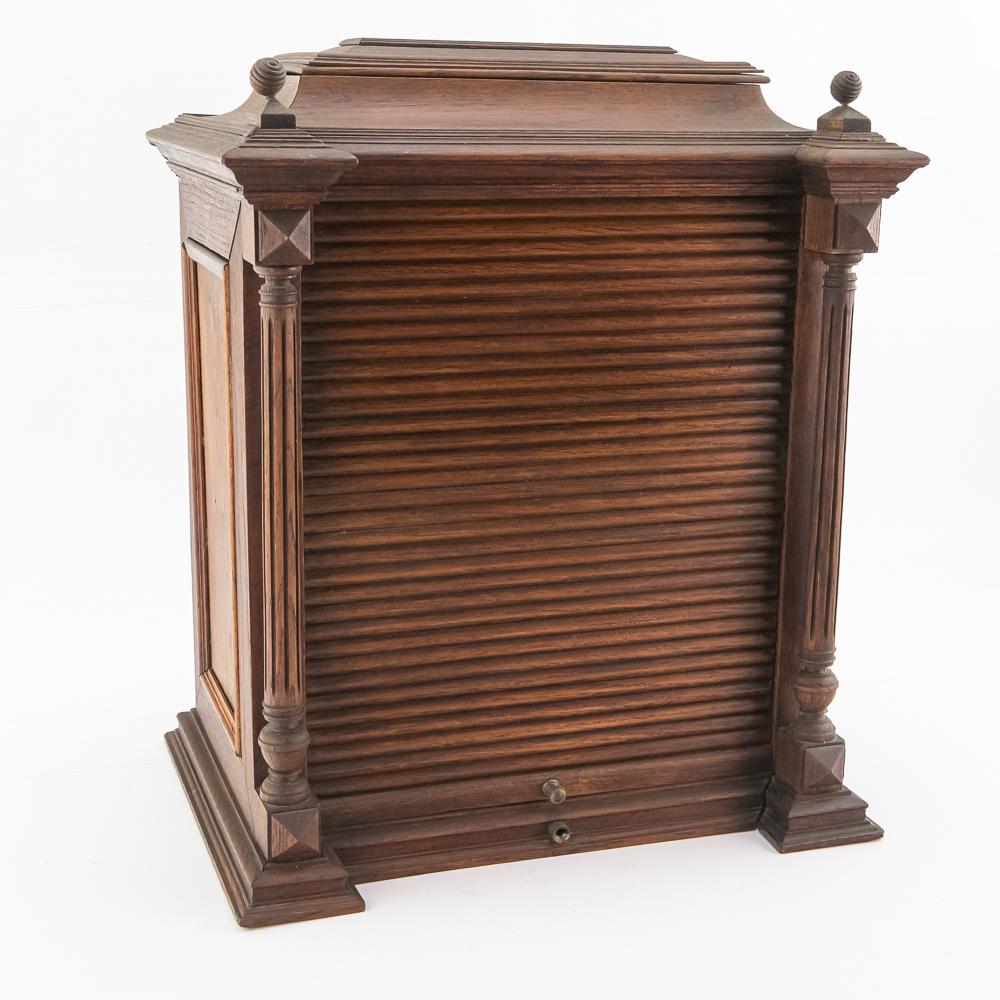 Apothecary Roll Top Wooden Cabinet 4 Drawer (1 of 19)