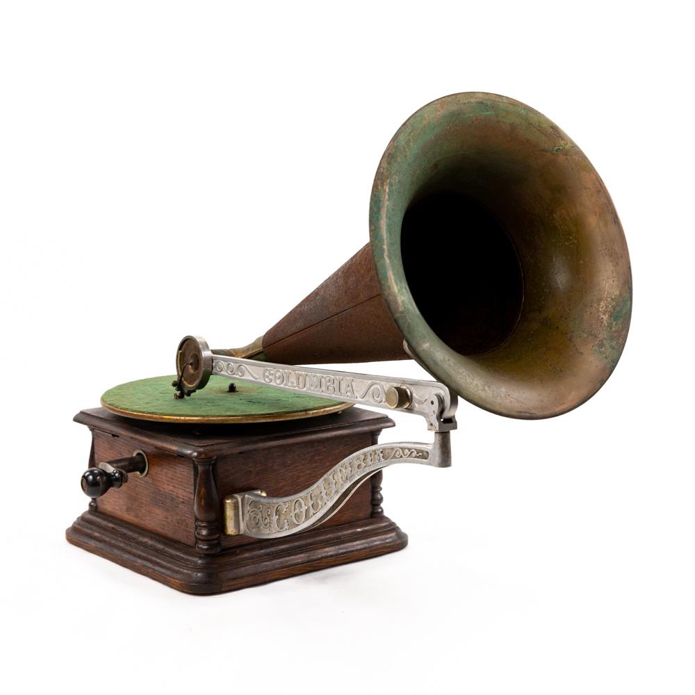 Columbia Graphophone AJ Phonograph w/Horn (1 of 14)