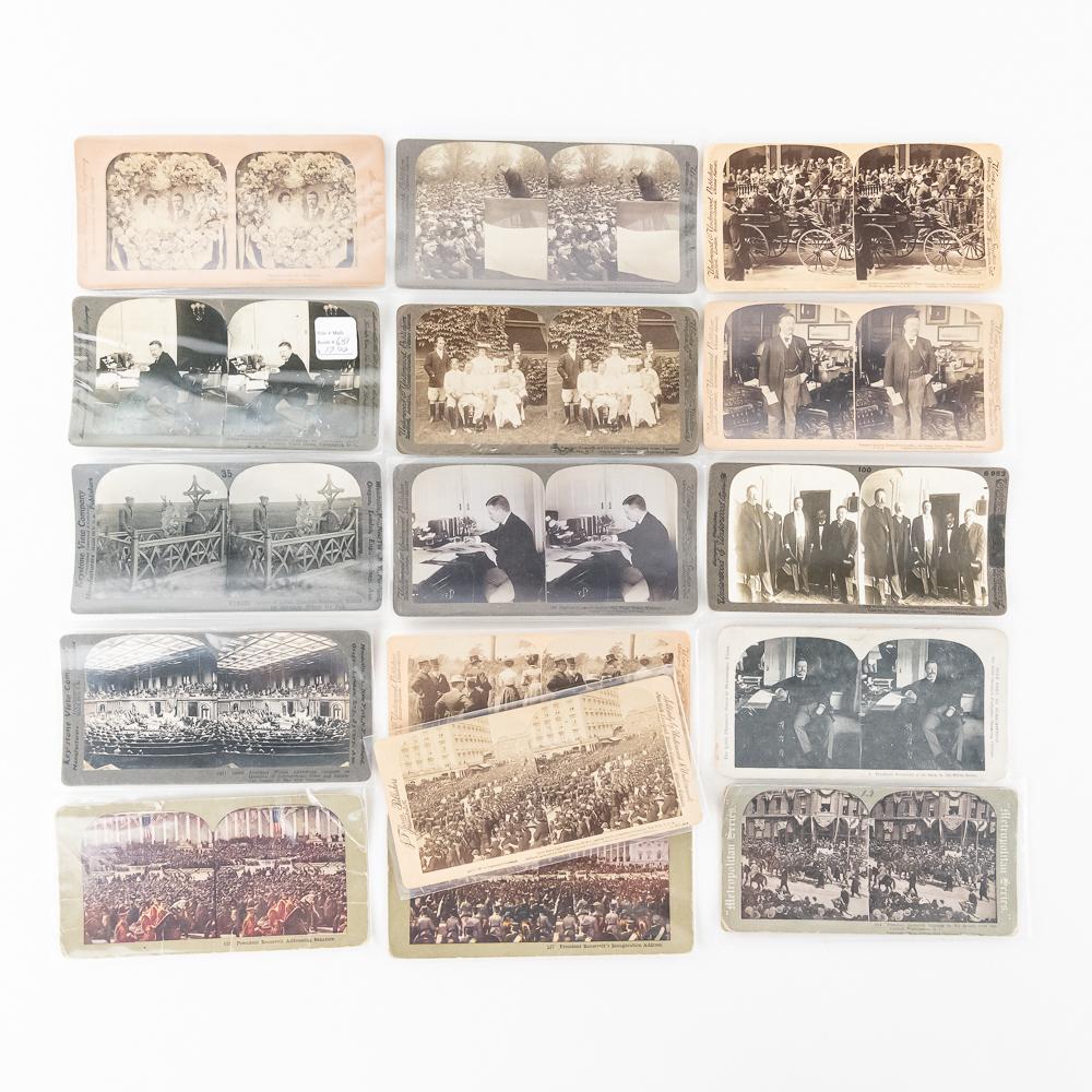 (16) President Roosevelt Stereo View Cards (1 of 10)