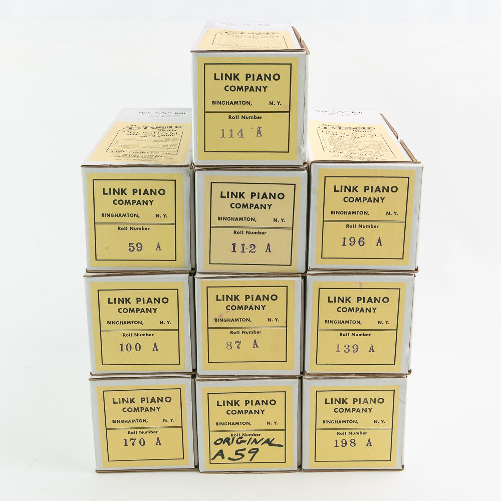 Lot of 10 Link Piano "A" Rolls (1 of 12)