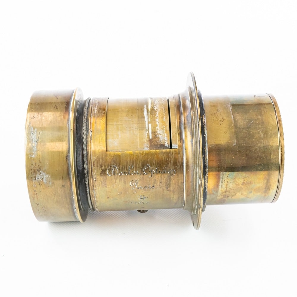 Darlot Brass Lens: No. 33016, with 3" element and rack focusing, overall length, 8".