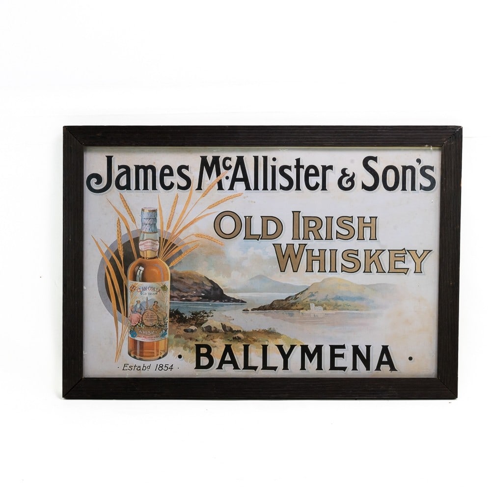 James McAllister & Sons Framed Litho Whiskey Sign (1 of 4)