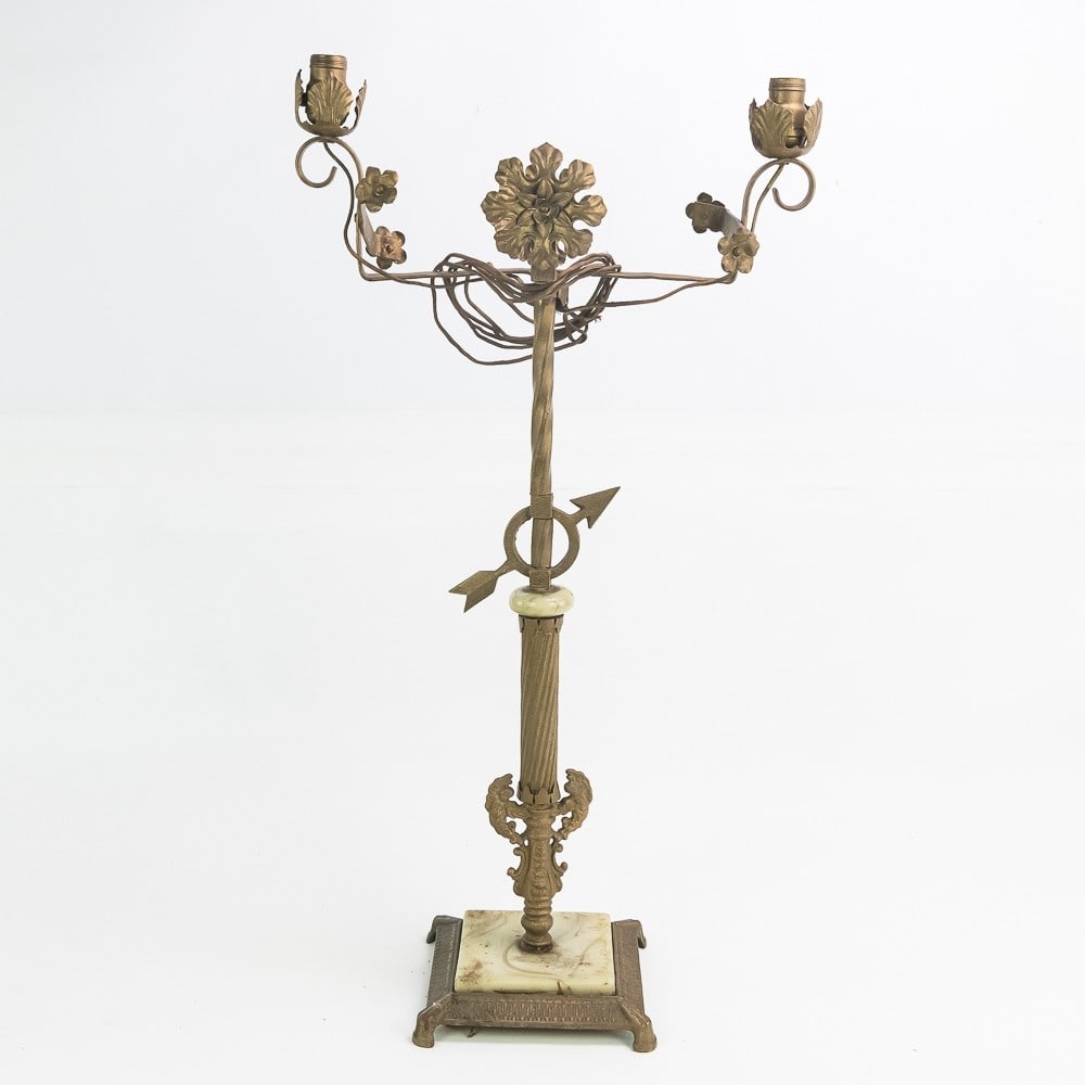 Victorian Fish Bowl Stand w base and light Sockets (1 of 13)