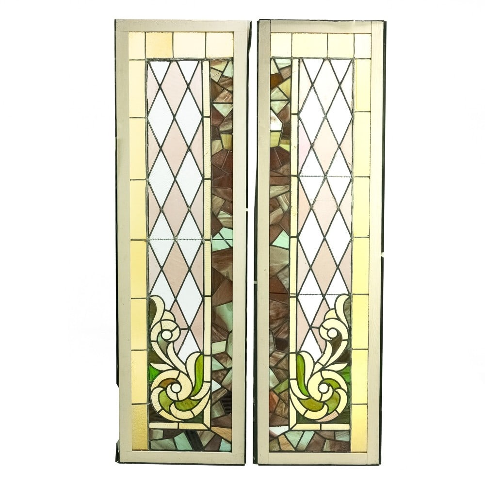 2 Wood Framed Stained Glass Windows (1 of 20)