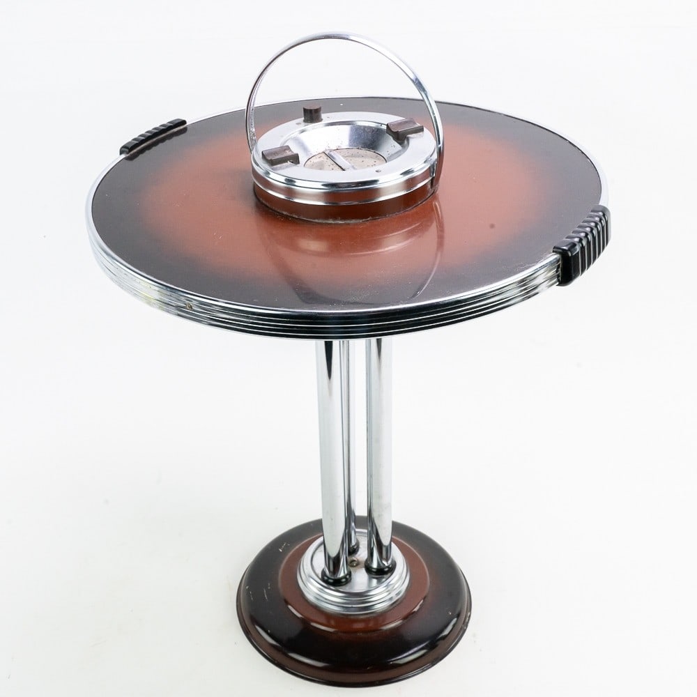 Art Deco Modern Standing Ashtray End Table (1 of 11)