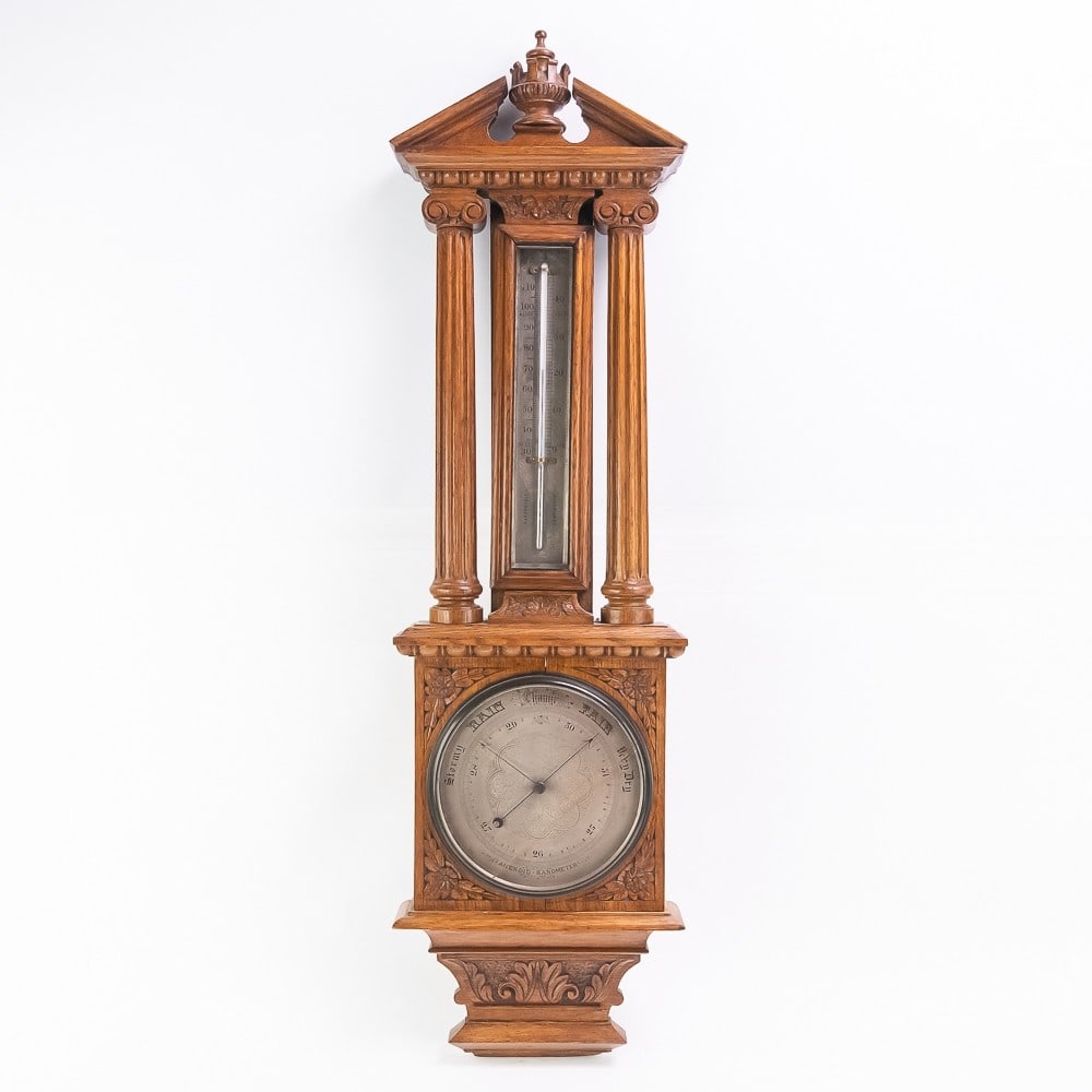 19th Century Aneroid Barometer Thermometer (1 of 16)
