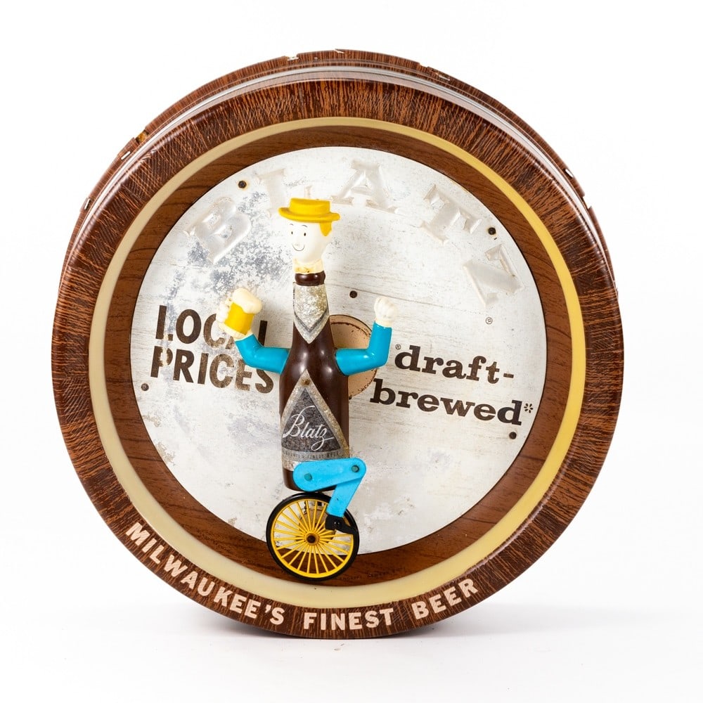 Blatz Beer Unicycle Advertising Sign (1 of 3)