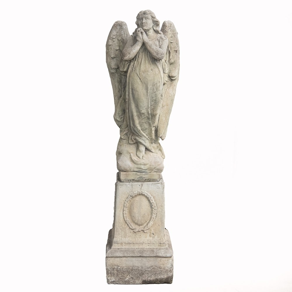 Stone Angel Statue w/Base (1 of 13)