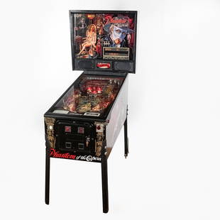 The Phantom of the Opera Pinball Machine: *NO SHIPPING! - PICKUP OR THIRD PARTY TRANSPORT ONLY* Stunning! Good, clean all around good machine. Everything works as it should. Good back glass. Very colorful light up pinball machine 301/2 W x 75