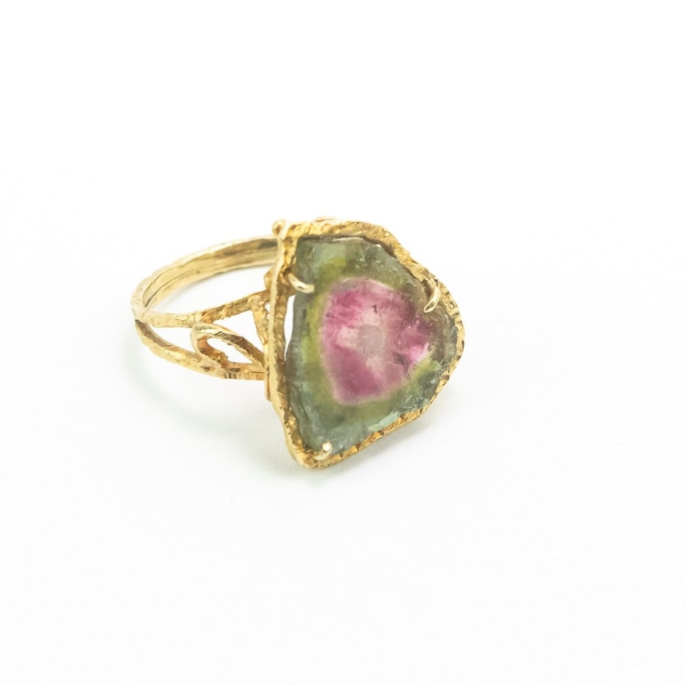 Yellow Gold Ladies Tourmaline Cocktail Ring (1 of 9)