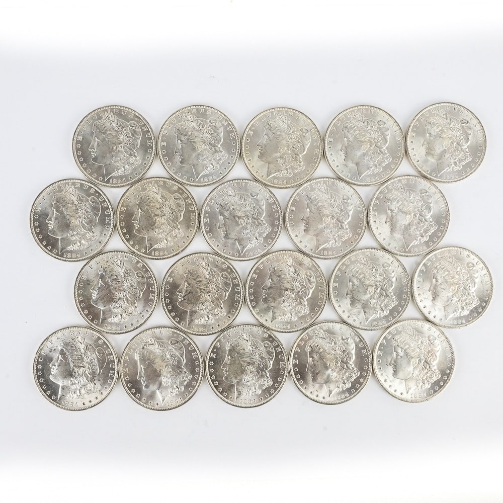 BU Roll of (20) 1884-O Morgan Silver Dollars (1 of 14)