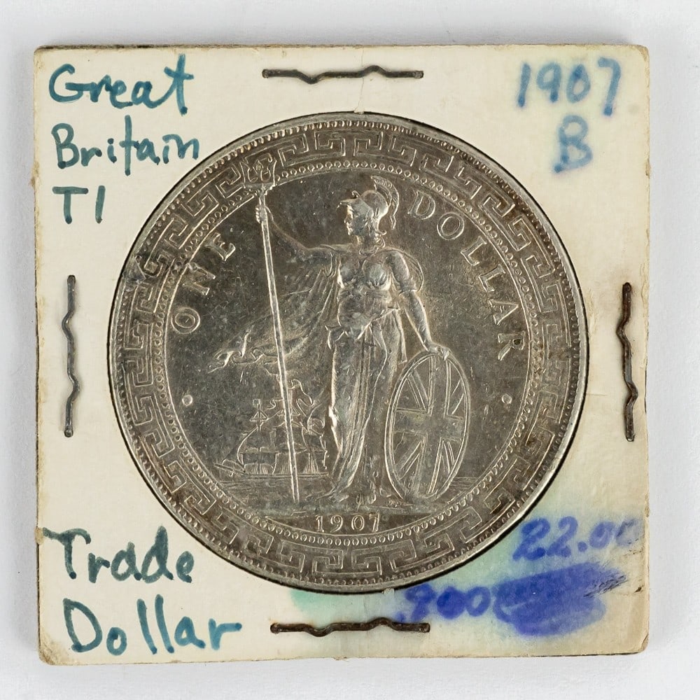 香港 イギリス 貿易銀 1902年 ONE DOLLAR 銀貨 香港 イギリス 貿易銀 1902年 ONE DOLLAR 銀貨