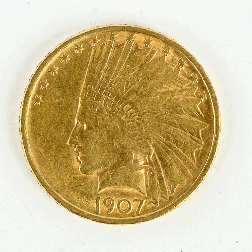 1907 $10 Indian Head Gold Eagle (1 of 2)