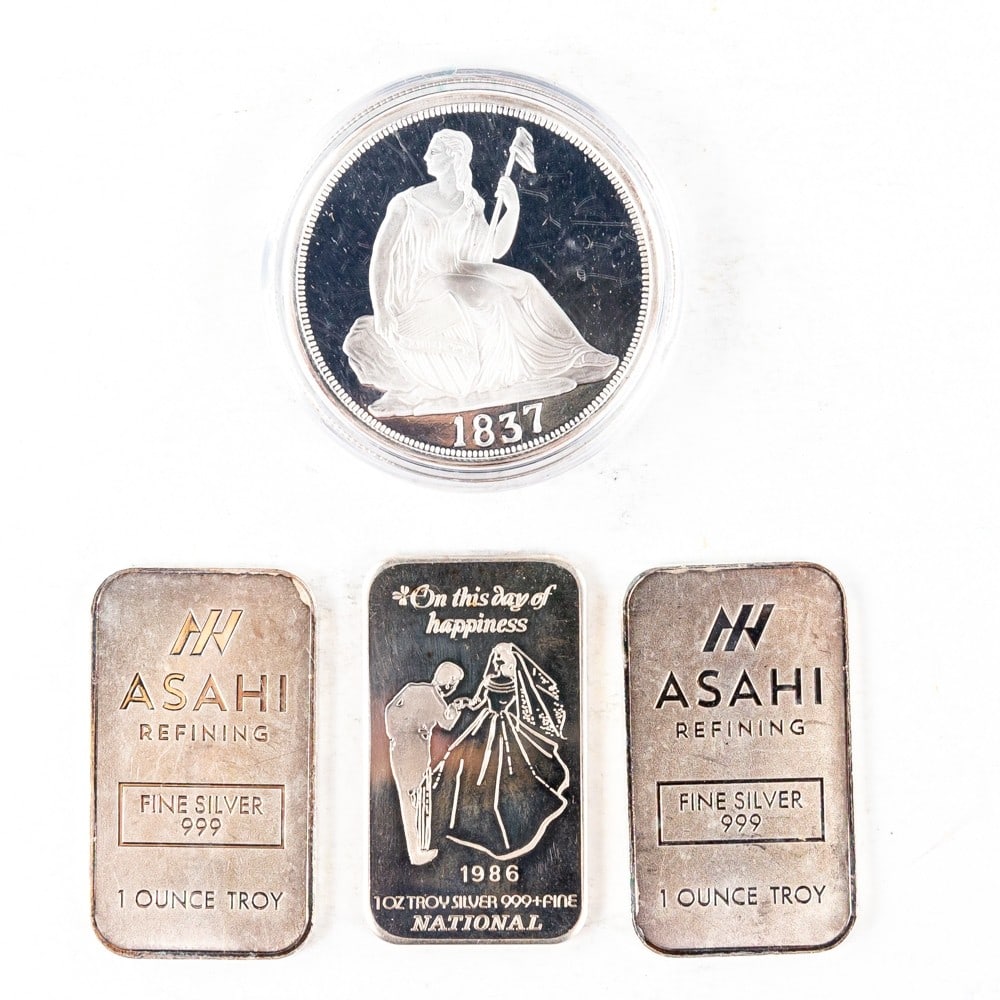 (2) Asahi 1 oz Bars + 1 oz Art Var + 2 oz Liberty (1 of 2)