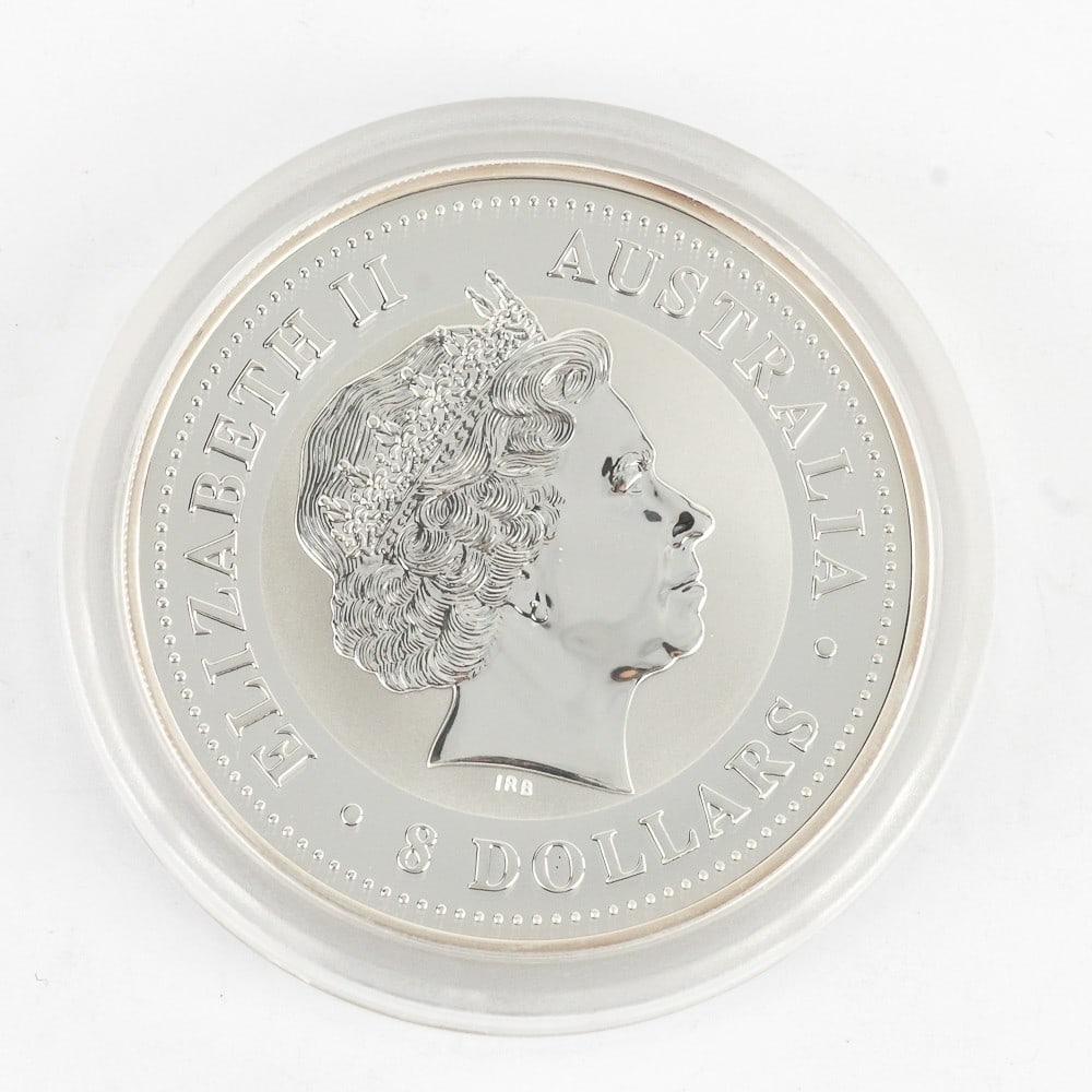 2004 Australia 5 oz Silver Lunar Year of Monkey (1 of 2)