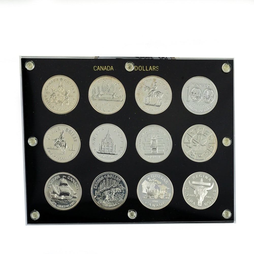 (12) Canada Proof Silver Dollar Set 1971-1982 (1 of 10)
