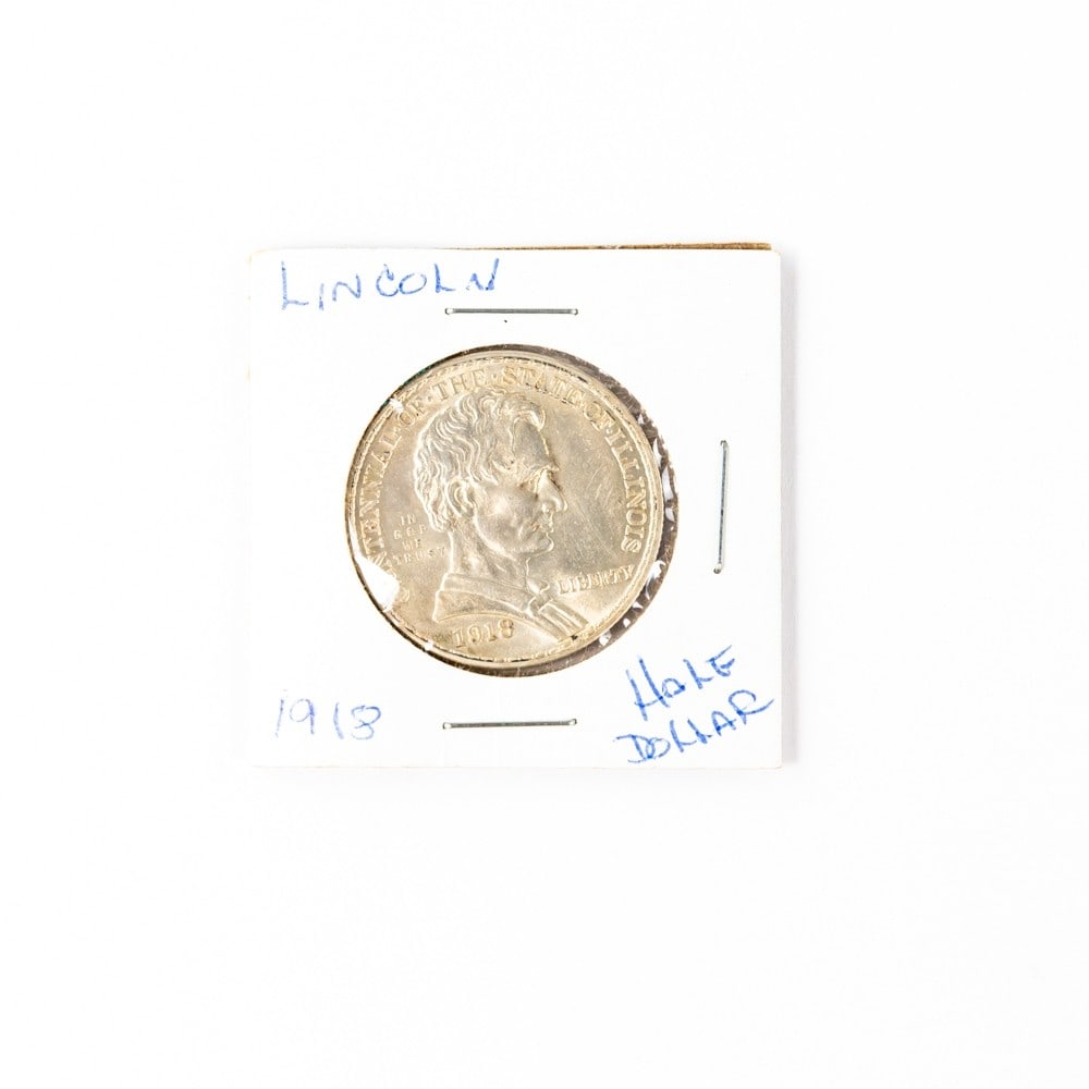 Unc.1918 Lincoln Commemorative Silver Half Dollar (1 of 2)