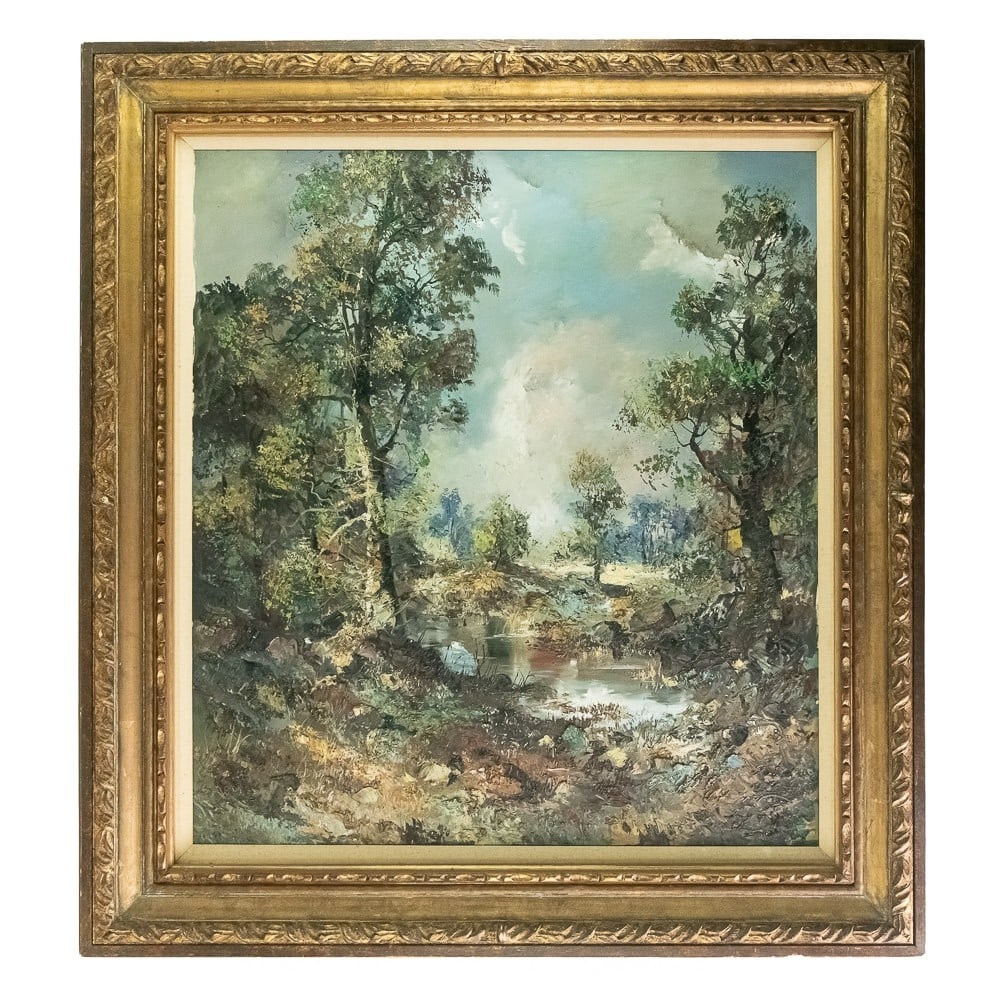 Oil on Canvas Wooded Landscape ? Marcus (1 of 11)