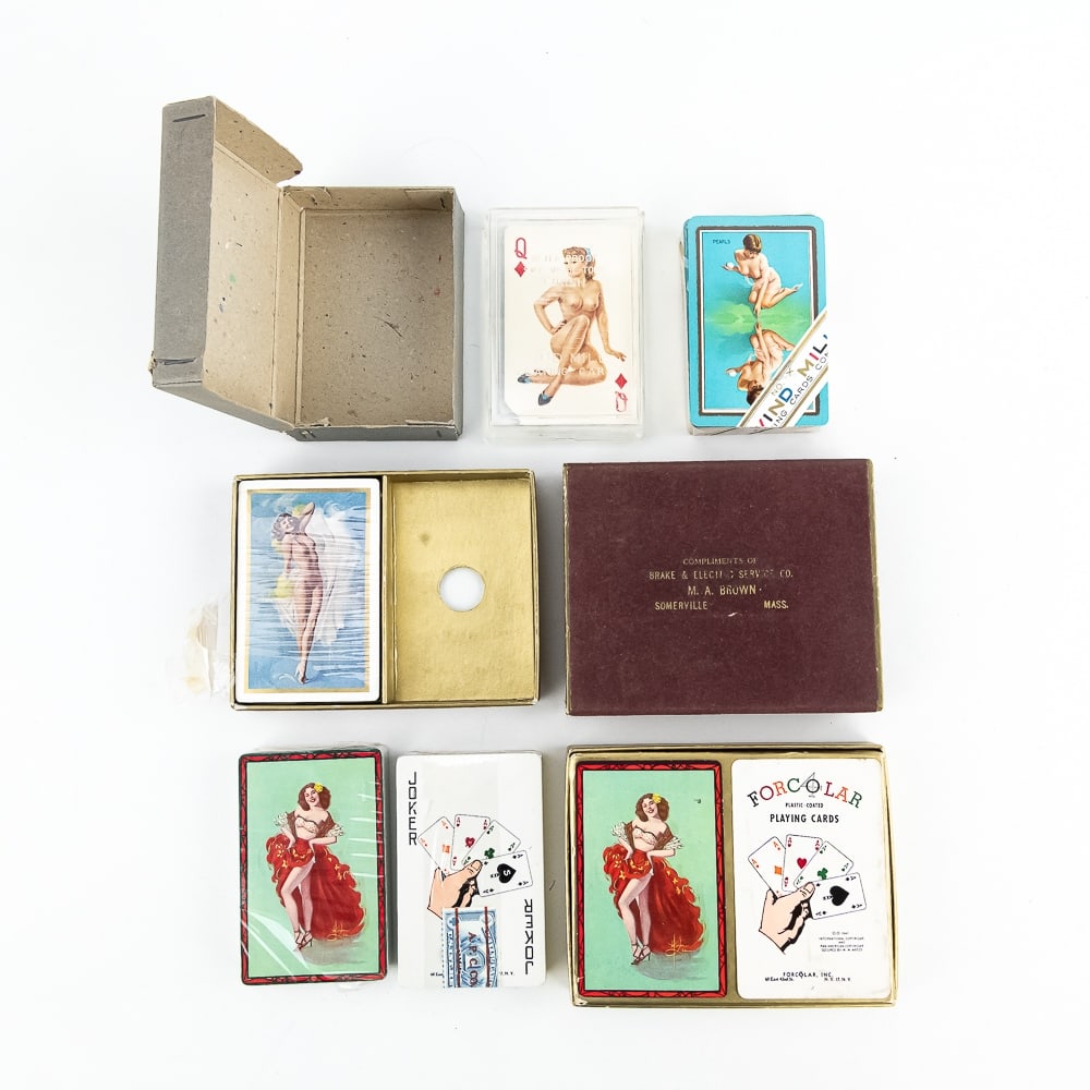 (4) Decks of Sealed Vintage Pin Up Playing Cards (1 of 6)