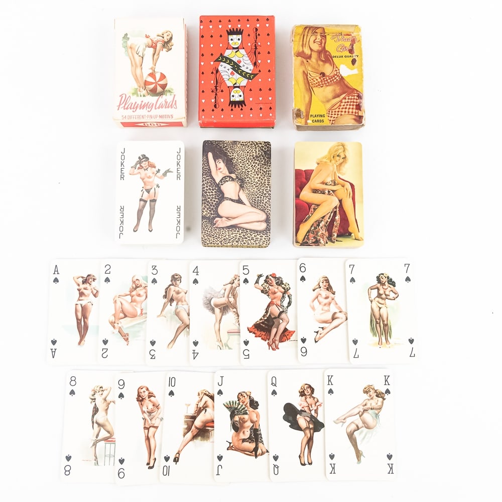 (3) Decks of Vintage Pin Up Girl Playing Cards (1 of 13)