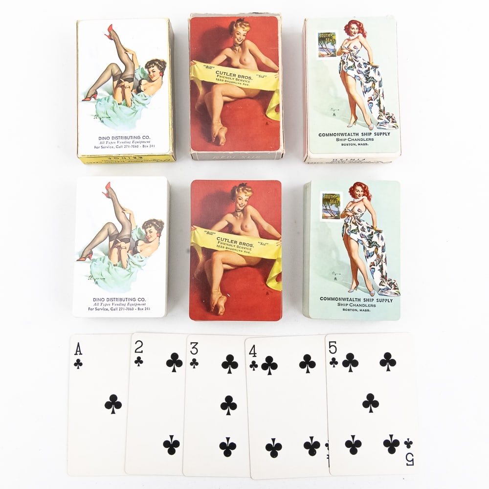 (3) Decks of Brown & Bigelow Pin Up Playing Cards (1 of 6)