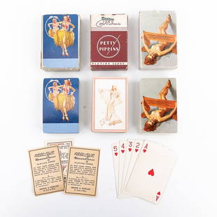 2 Vintage 1947 Forcolar Playing Cards Complete Two Decks