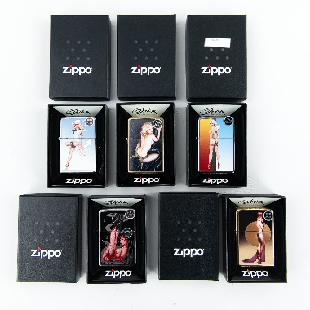 5 New Olivia Pin Up Art Collector Zippo Lighters (1 of 12)