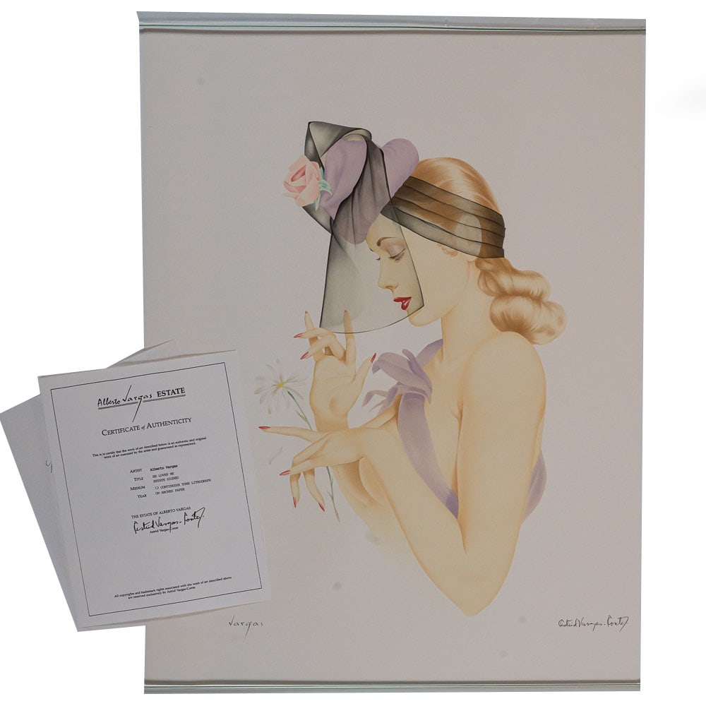 Alberto Vargas He Loves Me Limited Edition Litho. (1 of 10)