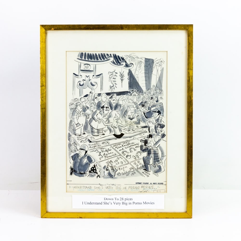 Framed Marty Murphy Playboy Cartoon Illustration (1 of 5)