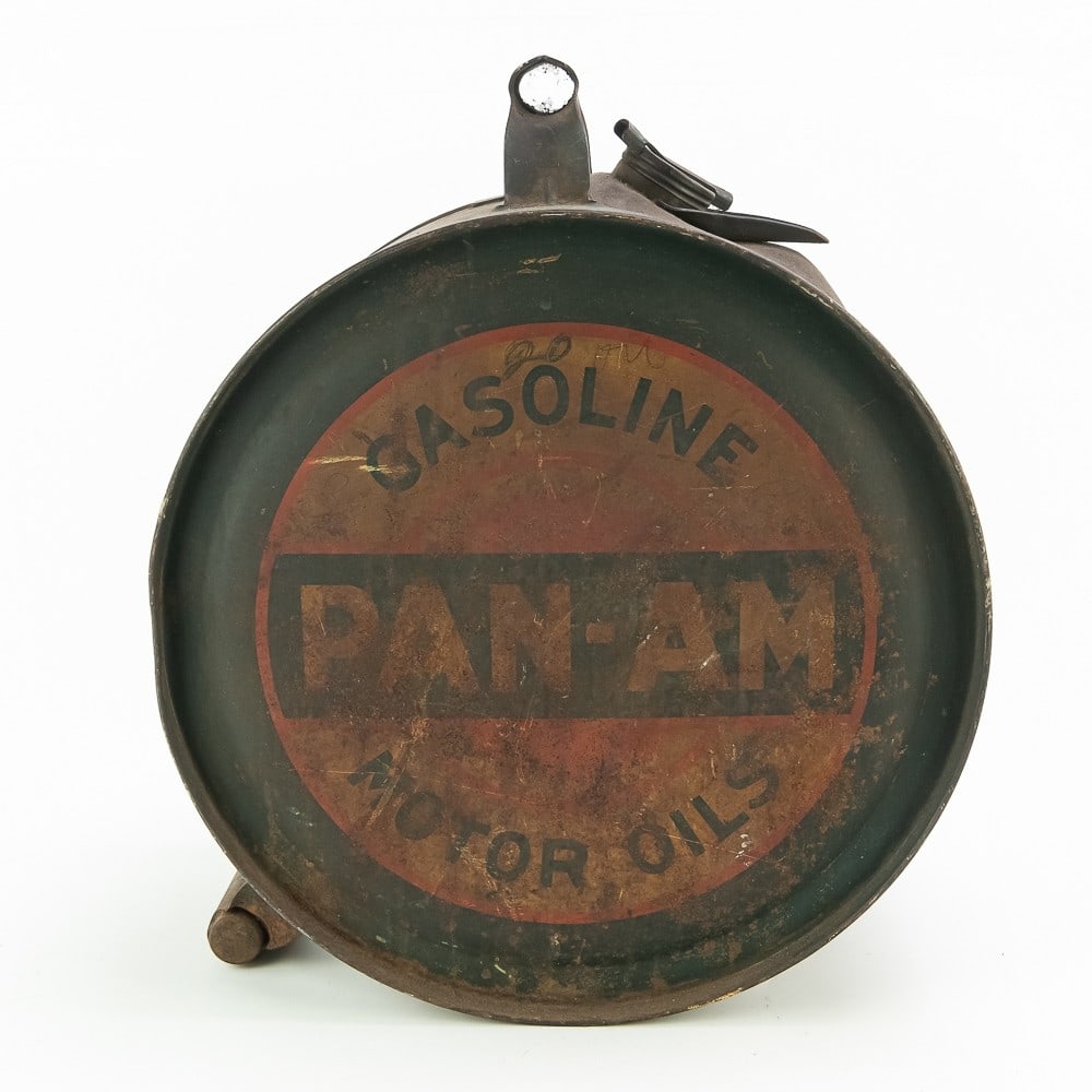 Antique Pan-Am Motor Oil/Gasoline Five Gallon Can (1 of 7)