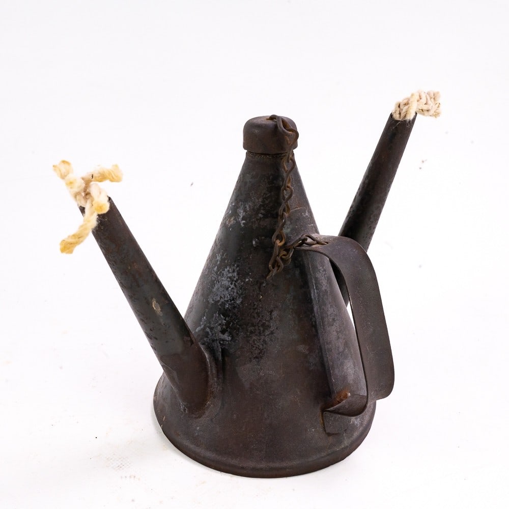 Antique Double Wick Gem MFG Teapot Miner's Lantern (1 of 8)