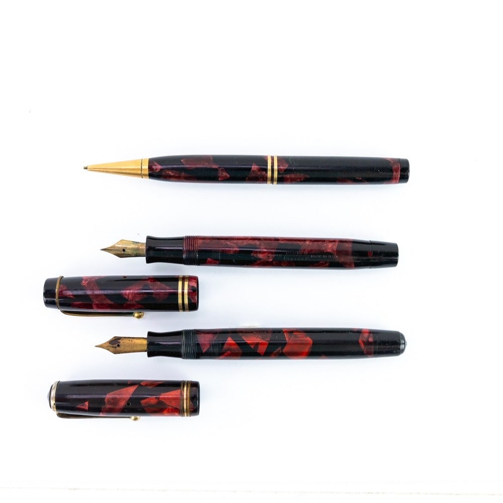 Parker Burgundy Duofold JR Pen Set (1 of 7)