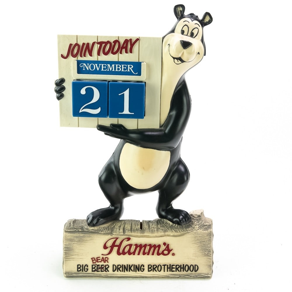 Hamm's Beer Coin Bank Calendar Advertising Sign (1 of 7)