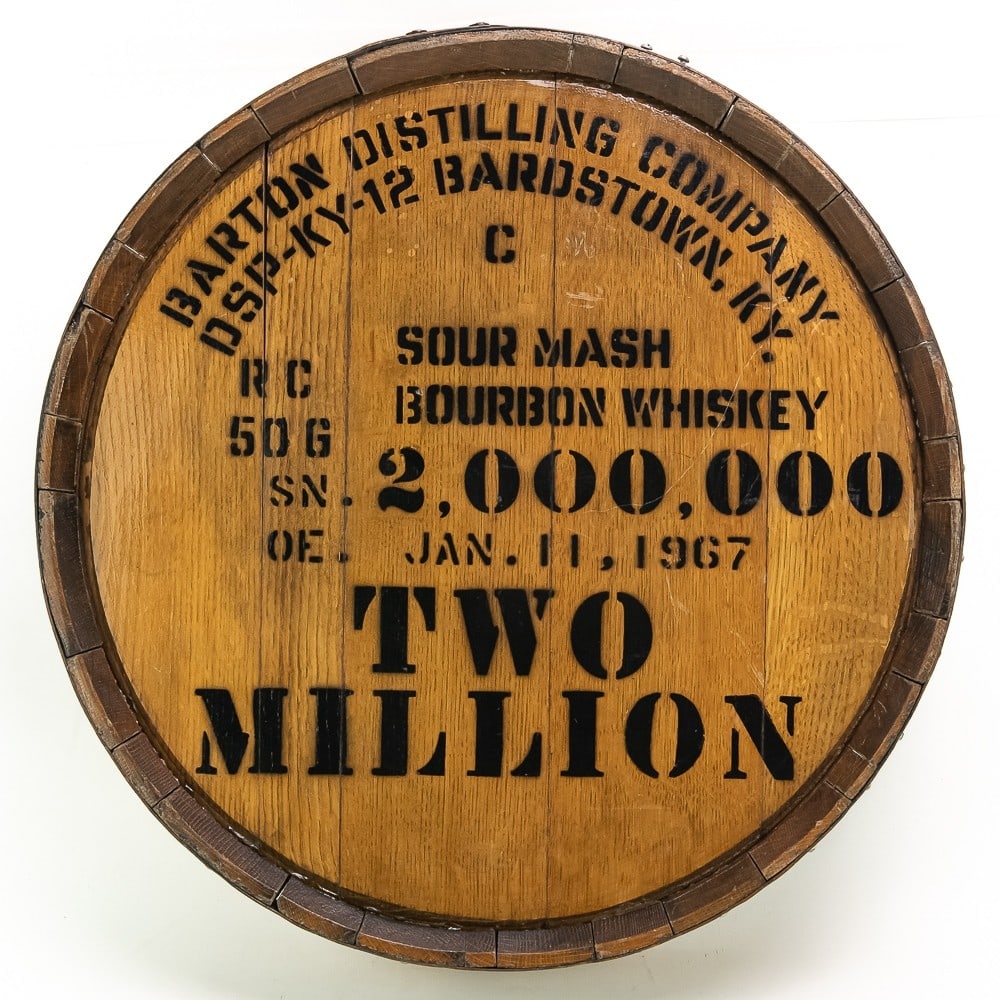 1967 Barton Distillery 2,000,000 Barrel Sign (1 of 5)