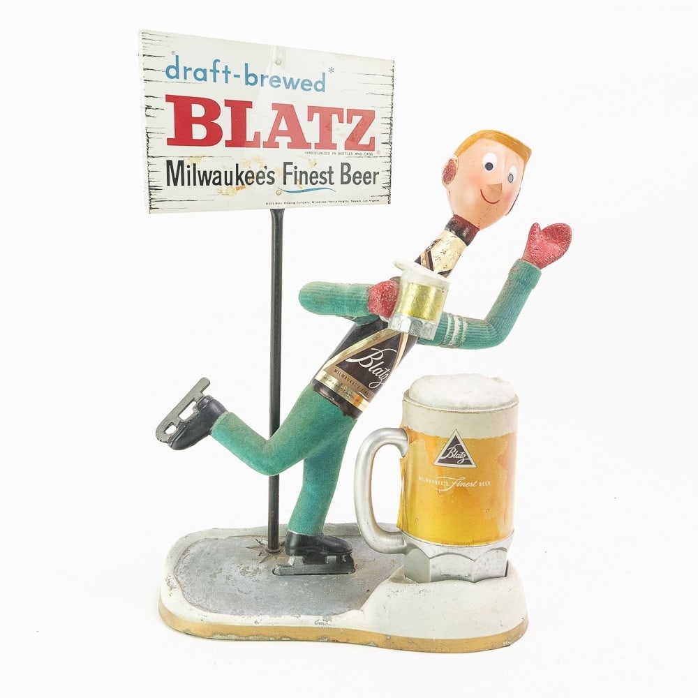 Vintage Blatz Beer Large Exterior Advertising Sign