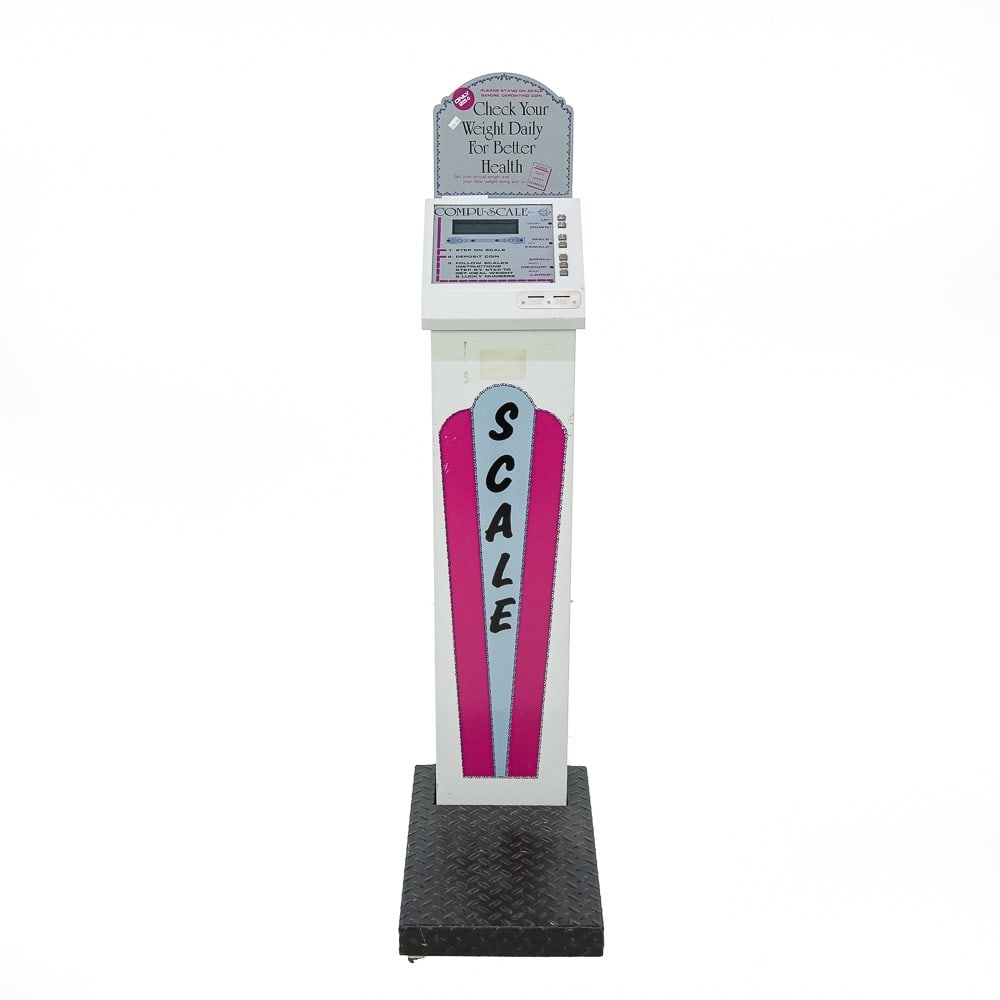 Compu Scale Coin Op: **No Shipping - Pick Up or Third Party Transport Only** Compu Scale Coin Op Works Great! Very Clean. On wheels.