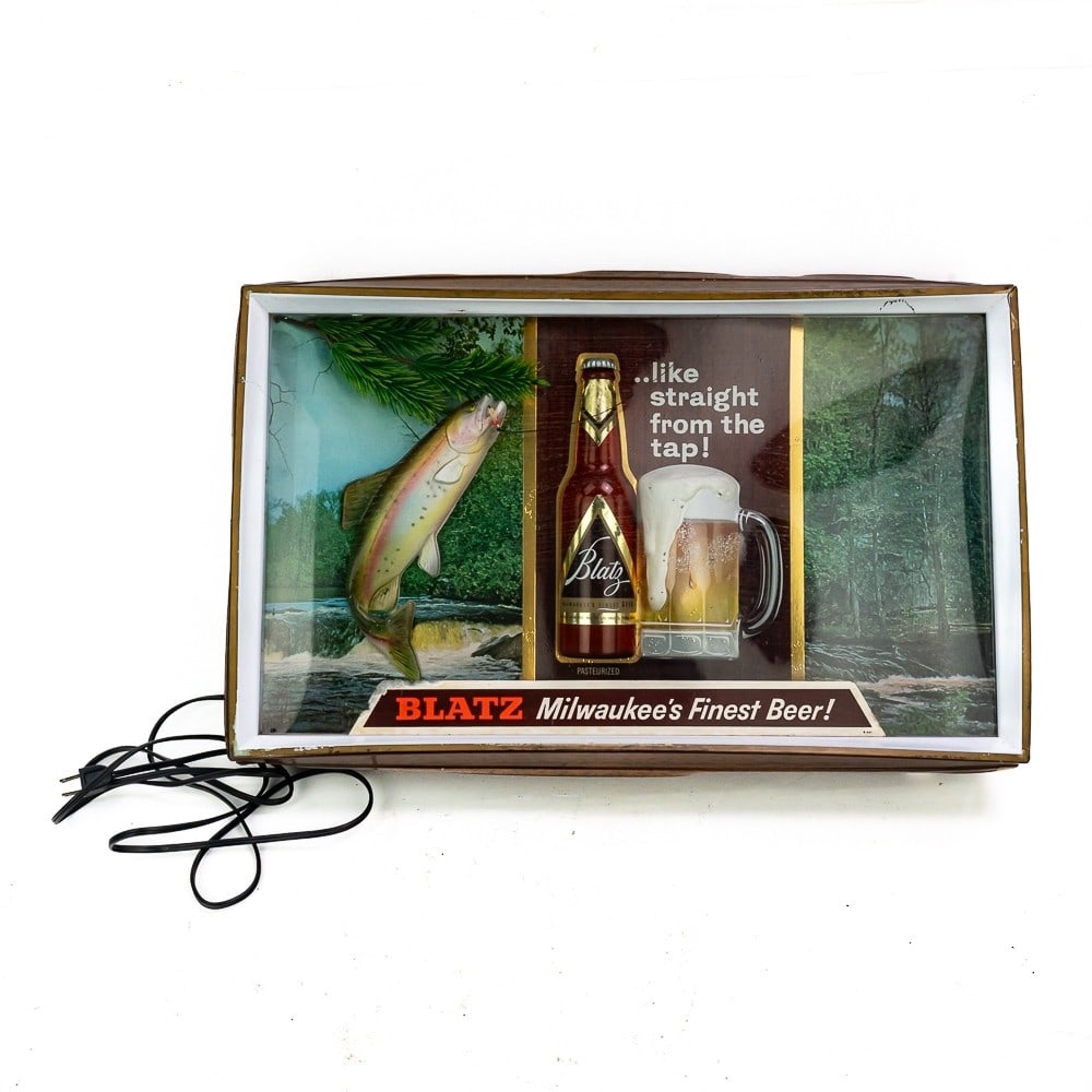Blatz Beer Trout Fishing Sign (1 of 6)
