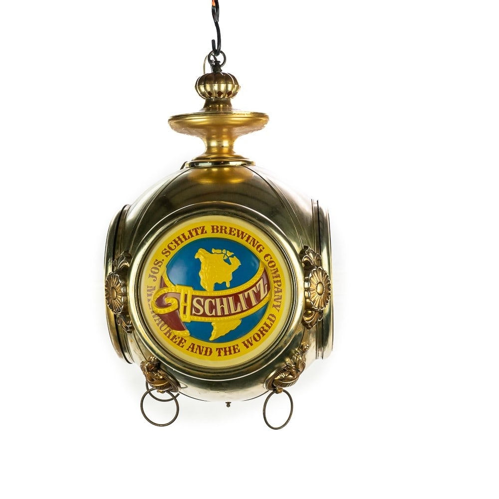 Schlitz 4-Sided Revolving Hanging Clock Display (1 of 9)