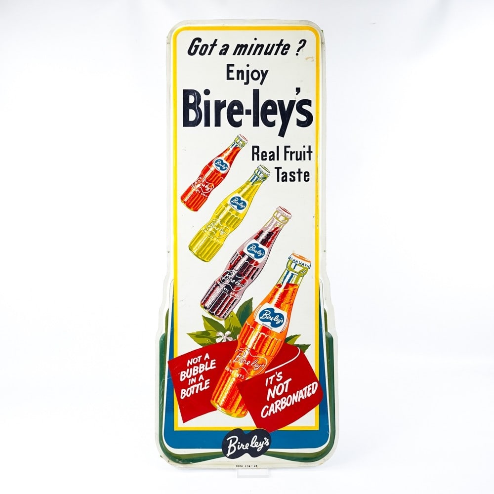 Tin " Bire-leys Soda " Advertising Sign (1 of 6)